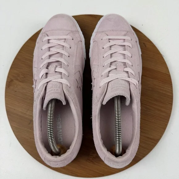 Converse Star Olayer OX Pale Pink Suede Low-Top Sneakers - Picture 5 of 9